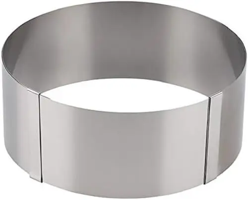 Produktbild: APS Tortenring, stufenlos verstellbarer Backring, Tortenring aus Edelstahl, Küchenhelfer fürs Backen, Tortenring mit Durchmesser Ø 16,5-32 cm, 7 cm Höhe