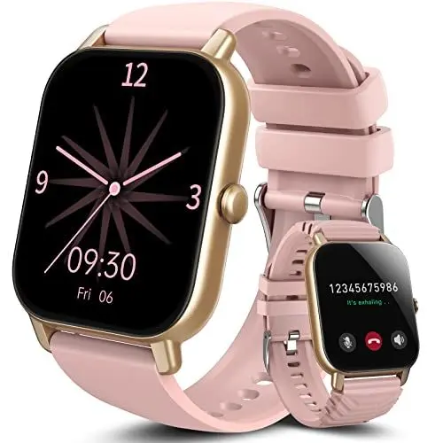 Produktbild: Aptkdoe Smartwatch Damen Herren mit Bluetooth Anrufe, 1.85 Zoll Voll Touch Screen Smart Watch, 112 Sportmodi Fitnessuhr, IP68 Wasserdicht Sportuhr mit Schrittzähler Schlafmonitor für iOS/Android Grau