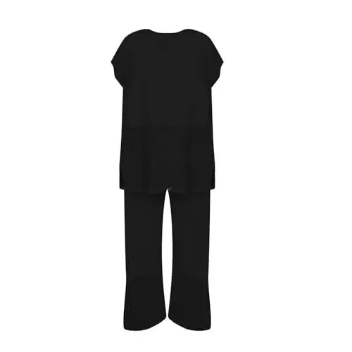 Produktbild: AQ899 Abendoberteile Frauen Tuniken Frauen De Damen Bluse mit Strass Ärmel Lässig Tasche Strickjacke Pullover Jacke (Black, XXXL)