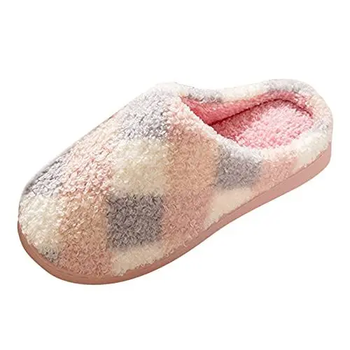 Produktbild: AQ899 Hausschuhe 32 Mädchen rutschfeste Flache Hausschuhe Flock&Short Plush Leichtes Und Bequemes Zimmer Schulmädchen Boots Schuhe Damen