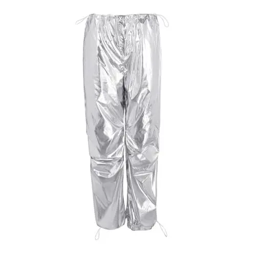 Produktbild: AQ899 Langer Wasserdichter Mantel Für Damen Damen-Cargohose mit Kordelzug, Lockerem, Weitem Bein Und Taschen Hose Damen Stretch 50