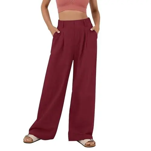 Produktbild: AQ899 Leichte, wasserdichte Jacke Für Damen Frühling Und, Einfarbig, Bedruckt, Lässig, Weites Bein, Baumwolle Und Leinen, Explosionsartig, Lockere Hose, Weiblich Hose Kurz Damen Schwarz