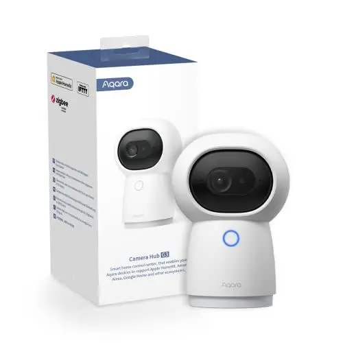 Produktbild: Aqara 2K Sicherheitstür-Kamera Hub G3, AI Gesichts- und Gestenerkennung, 360° Betrachtungswinkel durch Schwenken und Neigen, Funktioniert mit HomeKit Secure Video, Alexa, Google-Assistant, IFTTT