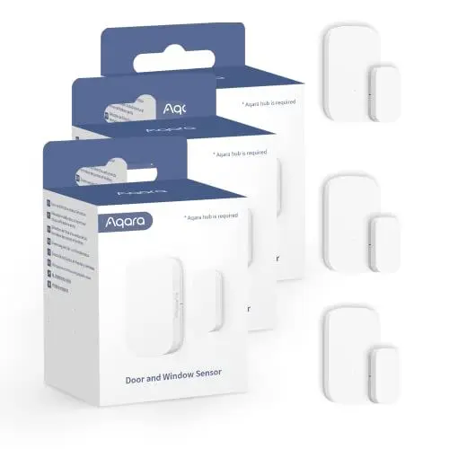 Produktbild: Aqara Tür- und Fenstersensor 3er Pack, Erfordert Aqara Hub, Zigbee-Verbindung, Drahtloser Detektor für Alarmanlage und Smart Home, Kompatibel mit Apple HomeKit, Alexa, IFTTT