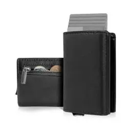 Produktbild: AQIANGZI Wallet,Slim Wallet, Geldbörse für Männer, Geldbörse für Herren,Schwarze Geldbörse,RFID Geldbörse,Geldbörsen für Herren und Damen mit Münztaschen.