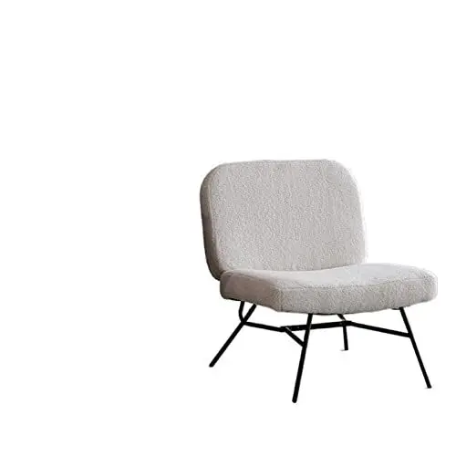 Produktbild: AQQWWER Stühle leichtes luxussofa Stuhl lammsamt einzelsofa Retro Eisen Restaurant milchtee Shop kleines Sofa Sessel Stuhl Bett