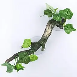 Produktbild: AQUA KT Reptilien Schlangen Eidechsen Kletterzweig Reben Pflanzen Dekoration mit Saugnäpfen für Leopard Geckos Frösche Klettern Reptilien Amphibien Terrarien Habitat Zubehör