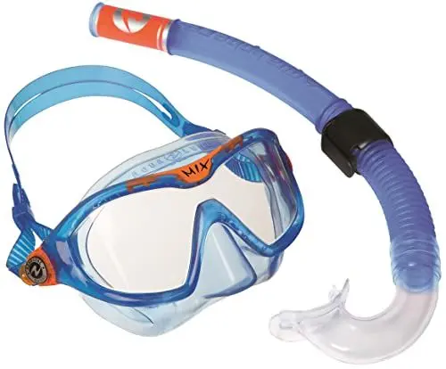 Produktbild: Aqualung Unisex Jugend Combo Mix Schnorchelset, blau-orange, S