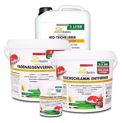 Produktbild: AQUAbasics 4er Teichpflege Komplett-Set 'Frühling & Sommer'