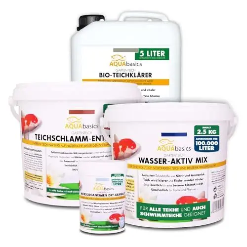 Produktbild: aquabasics 4er Teichpflege Komplett-Set 'Herbst & Winter'