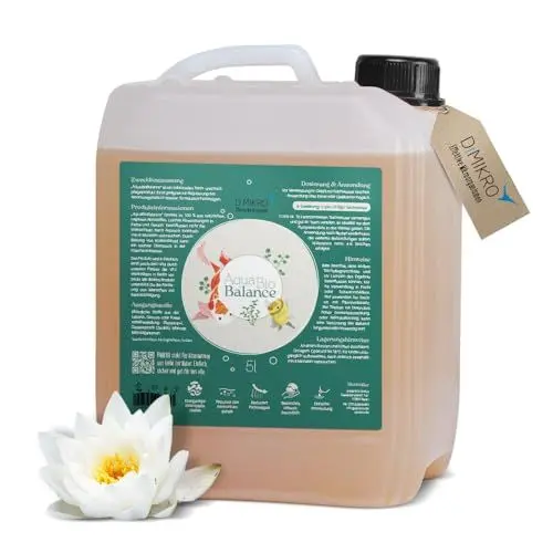 Produktbild: AquaBioBalance (5 Liter) Bio - Teichpflege und Fischpflege - effektiv gegen Fadenalgen, reguliert den Ammoniumgehalt