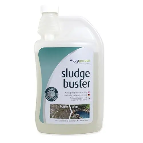 Produktbild: Aquagarden Sludge Buster, Organische Methode zur Entfernung von Schlamm und schädlichen Abfällen, reduziert die Teichpflege und sorgt für einen sauberen und gesunden Teich, für 36.000 Liter,