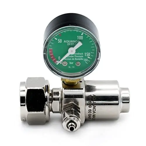 Produktbild: Aqua-Noa CO2 - Druckminderer Basic Variante Basic M1, Mehrweg, 1 Nadelventil, 1 Manometer