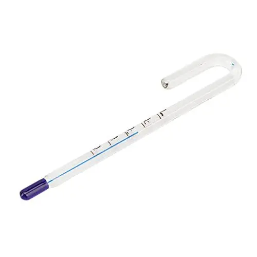 Produktbild: Aquarien-Glasthermometer, Aquarien-Thermometer, Professionelles Glas-Wasserthermometer mit Hoher Genauigkeit, Krückenform für Aquarien (0,39 Zoll)