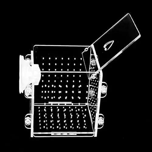 Produktbild: Aquarium Fischzuchtbox Acrylisolation Box mit Saugnapf Fisch Brüterei Inkubator Fry Breeder Box Für Guppy Tropische Fische Baby Fische Brüterei
