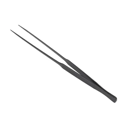 Produktbild: Aquarium-Pinzette, Breite Spitze, 24,9 Cm, Schlankes Aquarium-Aquascaping-Werkzeug aus Edelstahl, Hohe Härte, Zum Reinigen von Kies Zum Entwirren von Pflanzen (9,8 Zoll gerade