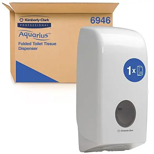 Produktbild: Aquarius-Spender für Einzelblatt-Toilettenpapier 6946 – 1 x Spender für Einzelblatt-Toilettenpapier, weiß