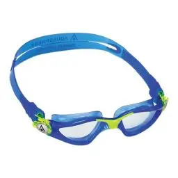 Produktbild: Aquasphere Kayenne JR, Schwimmbrillen, Poolbrillen für Kinder ab 6 Jahren mit UV-Schutz, Silikondichtung und Anti-Beschlag- sowie Anti-Lecklinsen für Jungen und Mädchen, Gelbblau