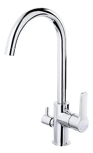 Produktbild: aquaSu® Spültischarmatur Rego mit Geräteanschluss, Wasserspar-Mischdüse, Kosten-sparende Kaltwassermittelstellung, hoher Auslauf, Keramikkartusche, Messingkern, verchromt, 797122