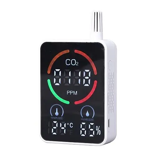 Produktbild: AQXREIGHT Luftqualitätsmonitor Digitales CO2-Messgerät Kohlendioxiddetektor Tragbarer Temperatur-Feuchtigkeitstester Luftqualitätstest Temperatur- und Luftfeuchtigkeitsmonitor