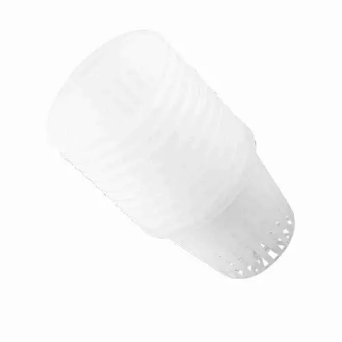 Produktbild: aqxreight 10 Stück Heavy Duty Mesh Pot Net Cup Korb Hydroponic Plant Grow Clone Black Aeroponics Growing System Aquarium Plant Pots (White)