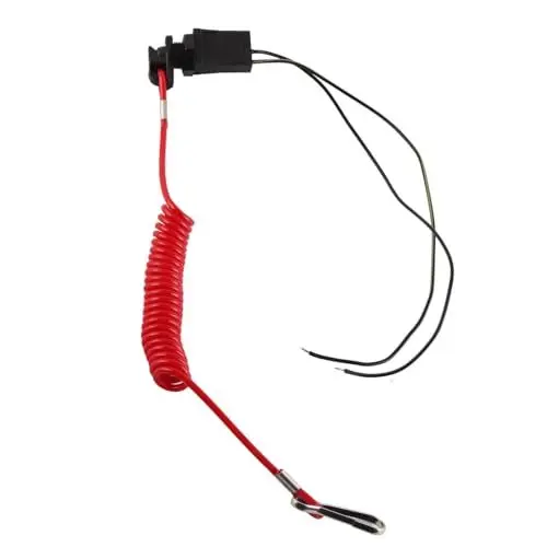 Produktbild: aqxreight 585134 Bootsmotor-Kill-Schalter-Lanyard für Notstopp des Motors, Crucial Außenbordmotor-Sicherheitsersatz für Evinrude