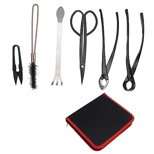 Produktbild: aqxreight Sukkulenten-Werkzeuge, 6-teilig, Sukkulenten-Werkzeuge, Edelstahl-Bonsai-Werkzeug-Set, Premium-Sukkulenten-Garten-Handwerkzeuge für Zuhause, Garten, Hof, Pflanzenzubehör