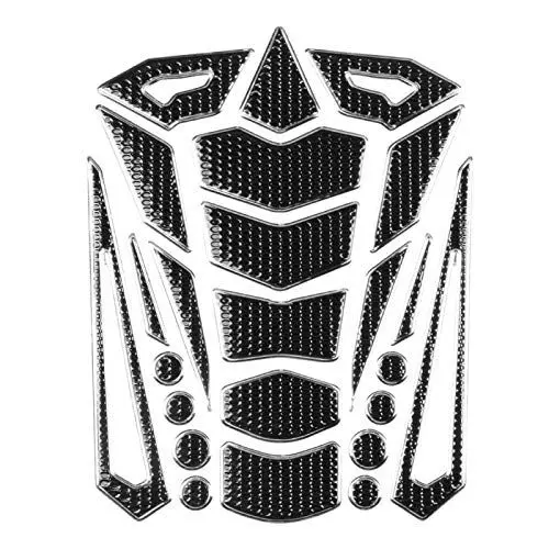 Produktbild: aqxreight - Motorrad-Tankschutz, Universal-Motorrad-Tank-Aufkleber Aufkleber Protector Tank Traction Pad(Schwarzer silberner Rand)