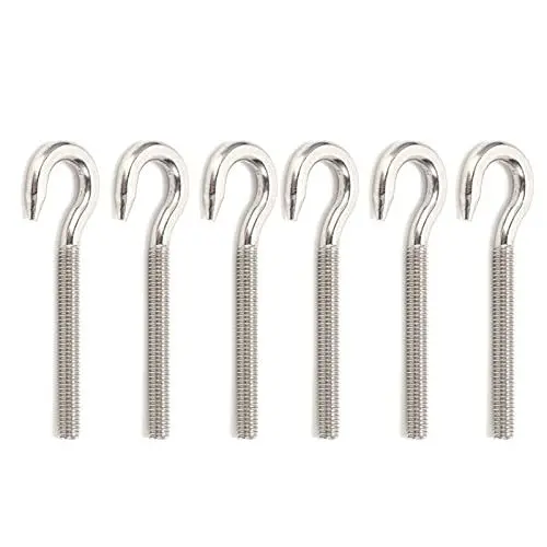 Produktbild: Augenschraube 304 Edelstahl Bolzenhaken Gewindebeschläge 10 Stück M6 X 73 Mm Zum Befestigen Hängender Objekte