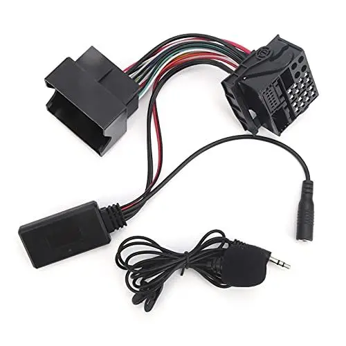 Produktbild: Aramox 12Pin Auto AUX Bluetooth Audio Adapter Multimedia Audio Kabel Mikrofon Freisprechadapter 59,1 Zoll Kabel Fit für CD30 CDC40 CD70