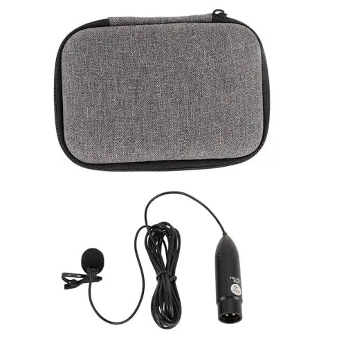 Produktbild: Lavalier-Mikrofon, 48 V Phantomspeisung, Omnidirektional, Lavalier-Mikrofon-Set, Omnidirektional, Rauschunterdrückung, 3-poliges XLR-Mono-Ansteckmikrofon