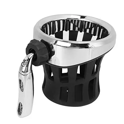Produktbild: Aramox Motorrad-Lenker-Getränkehalterung, Aluminium-Gummi-Getränkehalter, Ersatz für Gold Wing, Motorrad-Getränkehalter