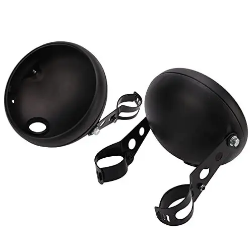 Produktbild: Aramox Motorrad-Scheinwerfergehäuse 7 Zoll, Motorrad-Scheinwerfergehäuse, Universelle Eimerhalterung für LED-Scheinwerfer, 38-51-mm-Gabelrohre