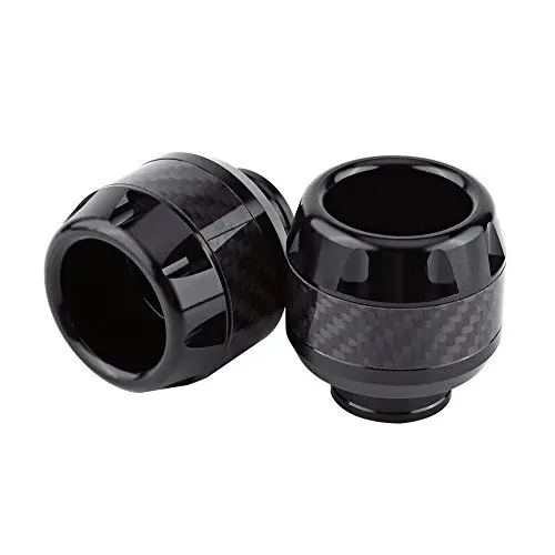 Produktbild: Aramox Sliders Frame, 1 Paar Kohlefaser-Motorrad-Vorderradgabel-Rahmen-Slider-Sturzschutz (Schwarz)