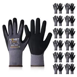 Produktbild: HPHST Arbeitshandschuhe SF001TS Handschuhe 12 Paar Montagehandschuhe für Damen und Herren Gloves Ergonomisches Design Smart Touch Gartenhandschuhe Größe 10/XL