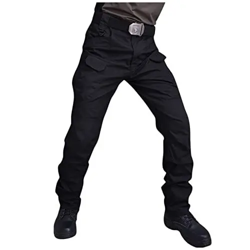 Produktbild: Arbeitshose Herren Outdoor Hose Herren Jagdhose Herren Jagdhose Herren Cargohosen Hosen Herren Arbeitshosen Männer Winter Taktische Hose Herren Cargohose Herren Zip Off Hose Schwarz XL