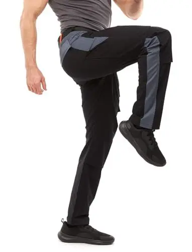 Produktbild: Arbeitshose Herren komplett Stretch Männer Berlin Pro Bundhose mit Kniepolstertaschen - Schwarz-Grau Gr. 52