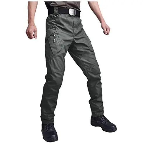 Produktbild: Arbeitshosen Männer Slim Fit Stretch Sommer Pants Aktivitäten Im Freien Klassisch Zimmermannshose Elastische Taille Outdoor Hosen Für Herren Winter Tactical Hose Camping 2#armeegrün L Hose