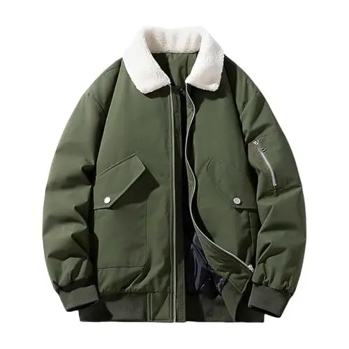 Produktbild: arbeitsjacke herren lederjacke herren schwarz kapuzenjacke herren winter retro fleece jacket fleecejacke jungen mantel herren braun softshelljacke für herren softshelljacke jungen