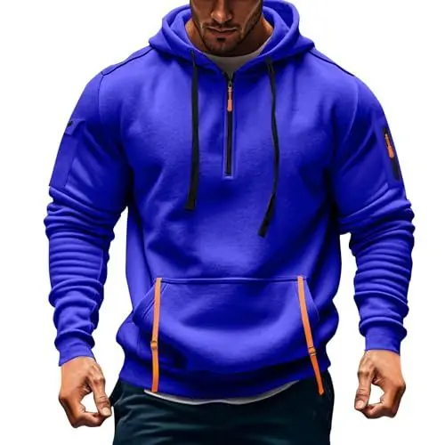 Produktbild: Arbeitskleidung Herren Strickjacke Jeansjacke Pulli Motorrad Lederjacke Hoodie Oversize Jungen Hoodies für Männer Windjacke Leicht Hoddie Türkis 5XL