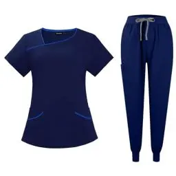 Produktbild: Arbeitsmantel Damen Krankenschwester Outfit Medical Uniforms & Scrubs Arzt Halloween Kostüm Kasaks Medizinische Kleidung Damen Kasack Weiß Krankenschwester Kleid Halloween