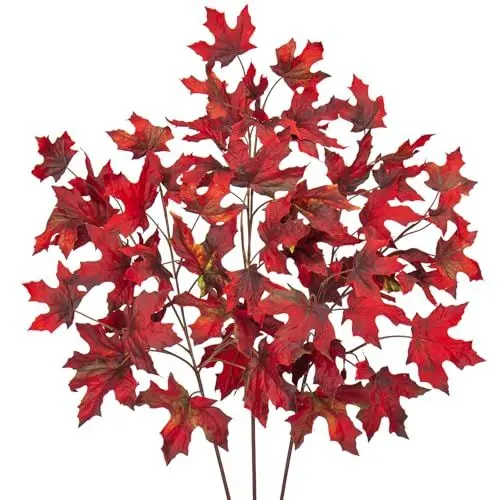 Produktbild: Arborus 3 Stück Künstliche Herbstzweige Herbst Deko 86 cm Künstliche Ahornzweige Künstliche Zweige mit Ahornblätter Äste und Zweige Deko Herbst Kunstzweige für Ästhetic Deko Küche Zimmer Tisch Deko