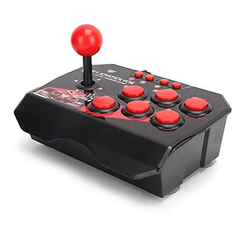 Produktbild: Cuifati Fight Stick, Kabelgebundener Arcade-Joystick, Klassischer Nostalgischer Arcade-Stick-Controller, Zubehör für Arcade-Spiele für PC PS3