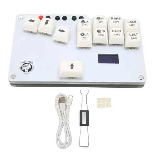 Produktbild: Sxhlseller Fight Stick, Fighting Box Tastatur für Hitbox, WASD GP2040 CE Fightstick Fight Stick mit Cherry MX für PS3 MisterFPGA Steamcherry