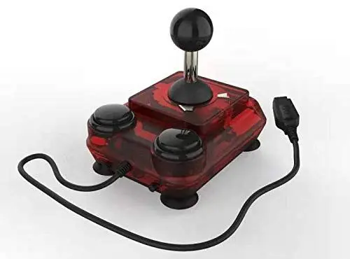 Produktbild: ArcadeR 9 pin standard Joystick kompatibel zu Atari, Commodore, Sega etc., Farbe:Transparent rot