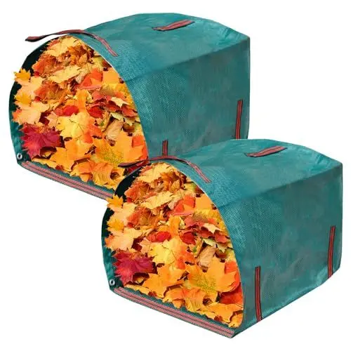 Produktbild: ARCITON Gartensack 2X 220L Staubwanne Typ Gartenabfallsack Stabil Garten Sack 6 Griffe Laubsack Laubsammler für Gras Laub Gartenabfall