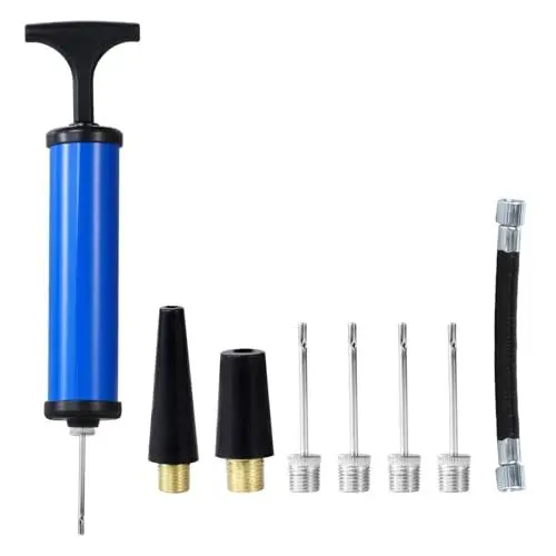 Produktbild: Arcjunys Ballpumpe mit 5 Nadeln, 2 Düse und 1 Schlauch Luftpumpe Ball Pump Luftpumpen für Basketball Fußball Rugby Volleyball Bälle