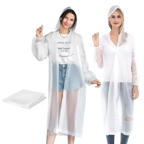 Produktbild: Arcjunys Regenponcho Festival Regencape Wiederverwendbar Regenjacke Poncho Rregen Unisex Regenmantel Leicht Rain Poncho Regenschutz für Wandern Radfahren Camping und Reise