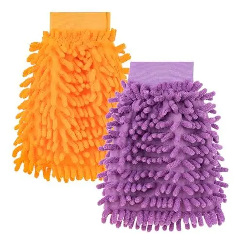 Produktbild: Arcjunys Waschhandschuh Auto Weiche Auto Waschhandschuh Saugstarke Autowaschhandschuh Beidseitig Mikrofaser Handschuh Auto Car Wash Mitt für Autowäsche und Autopflege 2 Stücke