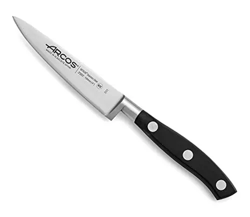 Produktbild: Arcos Serie Riviera - Schälmesser - Klinge aus Nitrum geschmiedetem Edelstahl 100 mm - HandGriff Polyoxymethylen (POM) Farbe Schwarz